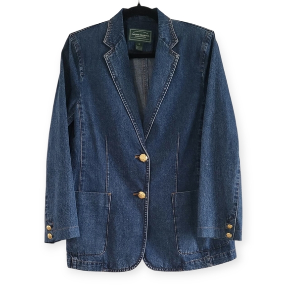 Ralph Lauren Jackets & Blazers - RALPH LAUREN JEANS CO. Vintage Cotton Denim Gold Button Blazer Jacket